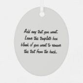 カスタム文字ベビー1stクリスマスオーバル メタルオーナメント (裏面)