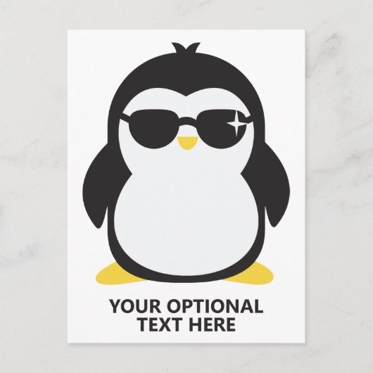 カスタム文字ペクールンギン ポストカード (正面)