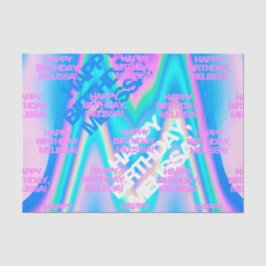 カスタム文字ホログラフィック虹色Y2K モダン 薄葉紙