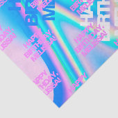 カスタム文字ホログラフィック虹色Y2K モダン 薄葉紙 (詳細)