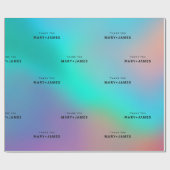 カスタム文字ホログラフィモダンックエレガント ラッピングペーパー (フラット)