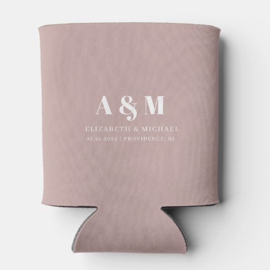 カスタム文字ホワイトバラ結婚ズ 缶クーラー (裏面)