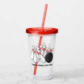 カスタム文字ボーリングストライキ アクリルタンブラー (裏面)