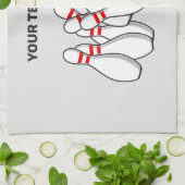 カスタム文字ボーリングストライキ キッチンタオル (折り畳み)