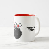 カスタム文字ボーリングストライキ ツートーンマグカップ (正面右)
