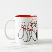 カスタム文字ボーリングストライキ ツートーンマグカップ (左)