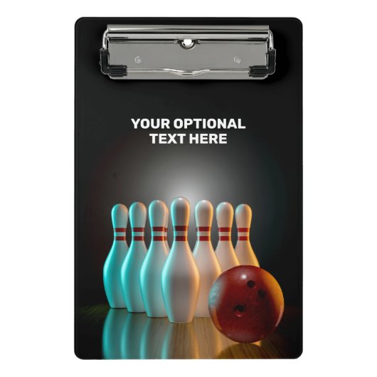 カスタム文字ボーリングストライキ ミニクリップボード (正面)