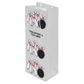 カスタム文字ボーリングストライキ ワインギフトバッグ (裏面アングル)