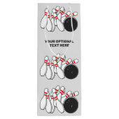 カスタム文字ボーリングストライキ ワインギフトバッグ (裏面)