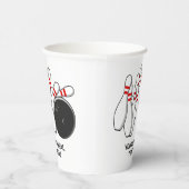 カスタム文字ボーリングストライキ 紙コップ (右)