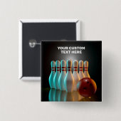 カスタム文字ボーリングストライキ 缶バッジ (正面&裏面)