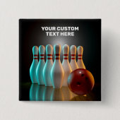 カスタム文字ボーリングストライキ 缶バッジ (正面)