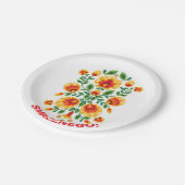 カスタム文字💛🧡ポリオ❤️ン素晴らしフォークワイシナンキ ペーパープレート (アングル)