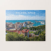 カスタム文字マラガスペインアレアル写真 ジグソーパズル (横)