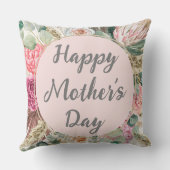 カスタム文字マ最高のママ常にlかわいいママのギフトフローラ クッション (裏面)