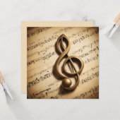 カスタム文字ミュージカルクレフ、 音符記号注 カード (正面/裏面インサイチュ)