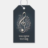 カスタム文字ミュージカルクレフ、 音符記号注 ギフトタグ (正面)