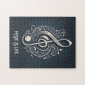 カスタム文字ミュージカルクレフ、 音符記号注 ジグソーパズル (横)