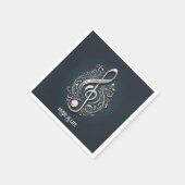 カスタム文字ミュージカルクレフ、 音符記号注 スタンダードカクテルナプキン (角)