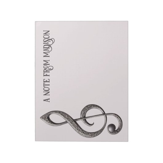 カスタム文字ミュージカルクレフ、 音符記号注 ノートパッド (回転)