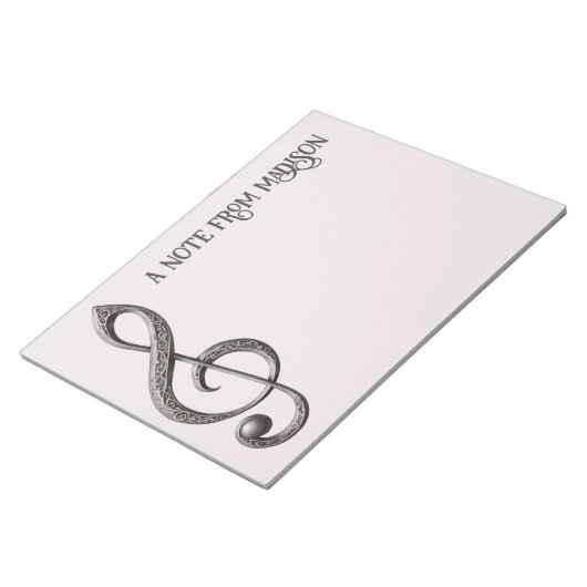 カスタム文字ミュージカルクレフ、 音符記号注 ノートパッド (アングル)