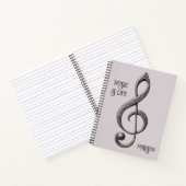 カスタム文字ミュージカルクレフ、 音符記号注 ノートブック (内部)