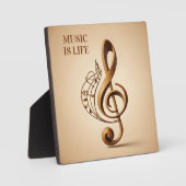 カスタム文字ミュージカルクレフ、 音符記号注 フォトプラーク (正面)