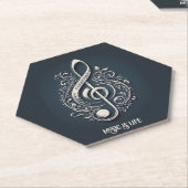 カスタム文字ミュージカルクレフ、 音符記号注 ペーパーコースター (アングル)