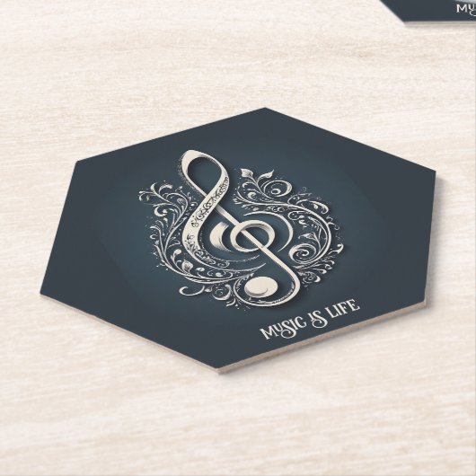 カスタム文字ミュージカルクレフ、 音符記号注 ペーパーコースター (アングル)