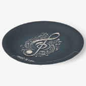 カスタム文字ミュージカルクレフ、 音符記号注 ペーパープレート (アングル)