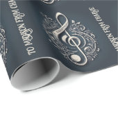 カスタム文字ミュージカルクレフ、 音符記号注 ラッピングペーパー (ロールコーナー)