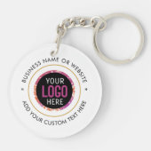カスタム文字モダン白黒Business Ke キーホルダー (裏面)