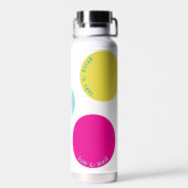 カスタム文字モノグパーソナライズされたラム ウォーターボトル (背面)