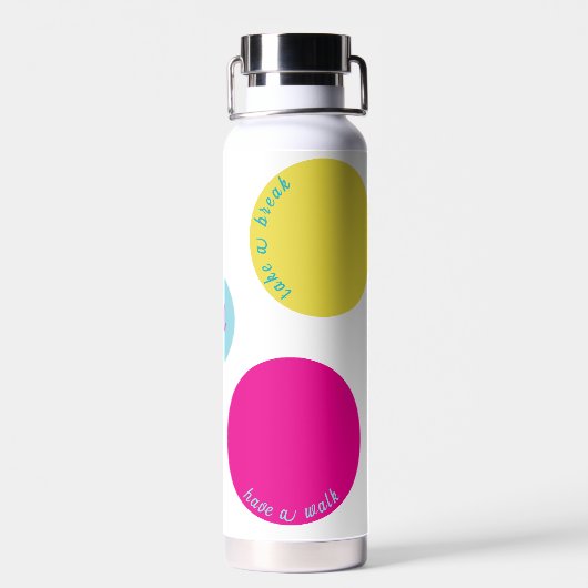 カスタム文字モノグパーソナライズされたラム ウォーターボトル (背面)