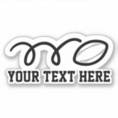 カスタム文字ラグビーパーソナライズされたボール シール (正面)