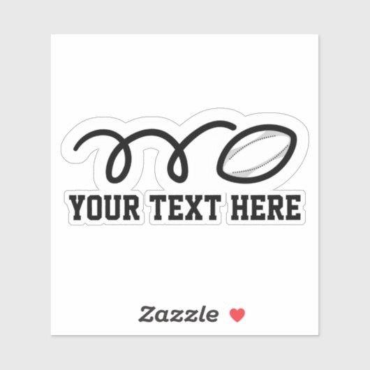 カスタム文字ラグビーパーソナライズされたボール シール (シート)