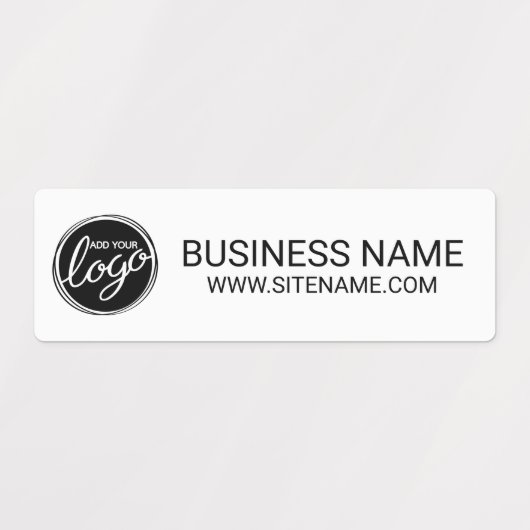 カスタム文字ラベル付きビジネスカスタムロゴ ラベル (デザイン1)