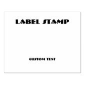 カスタム文字ラベル・スタンプ木製柄ジェットブラック ラバースタンプ (インプリント)