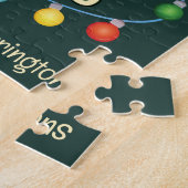 カスタム文字リッおもしろいトクリスマスツリー ジグソーパズル (側面)