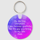 カスタム文字レインボーグラデーション銀河系スターズネブラキュート キーホルダー (裏面)