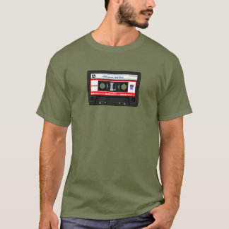カスタム文字レトロヴィンテージ音楽カセットテープ、 Tシャツ