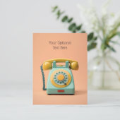 カスタム文字レトロ電話 ポストカード (スタンド正面)
