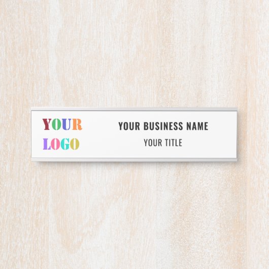 カスタム文字ロゴおよびビジネスオフィスのドアサイン サインプレート (正面)