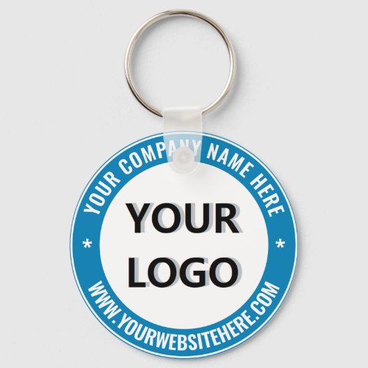 カスタム文字ロゴおよびビジネスキーチェーンテンプレート キーホルダー (正面)