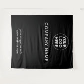 カスタム文字ロゴおよびビジネスブランド タペストリー (正面(横))