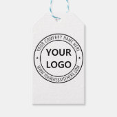 カスタム文字ロゴおよびビジネス会社のギフトラベル ギフトタグ (正面)