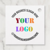 カスタム文字ロゴおよびビジネス会社のギフトラベル フェイバータグ (裏面)