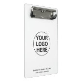 カスタム文字ロゴおよびビジネス用ブラック&ホワイト ミニクリップボード (アングル)