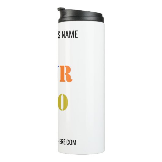カスタム文字ロゴおよび宣伝用サーマルタンブラー タンブラー (回転右)
