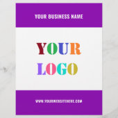 カスタム文字ロゴおよび販売促進チラシテンプレート チラシ (正面)